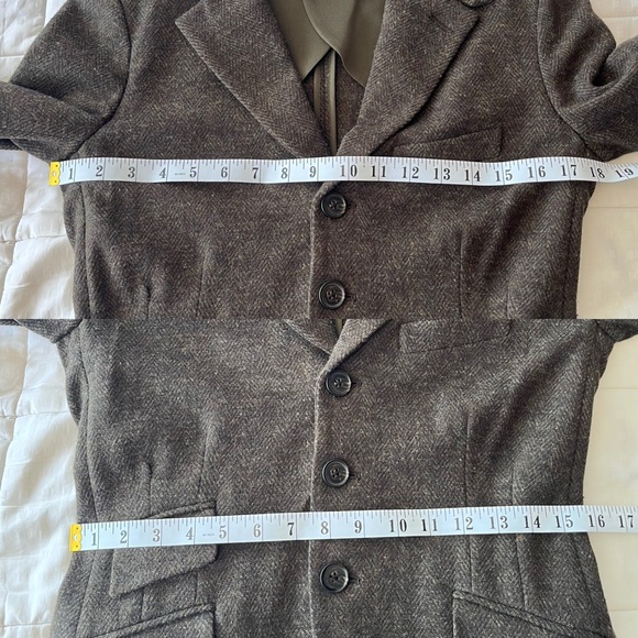 SOLD Polo Ralph Lauren Herringbone Tweed Double Knit Wool Blazer Jacket 4 Green - Picture 13 of 16